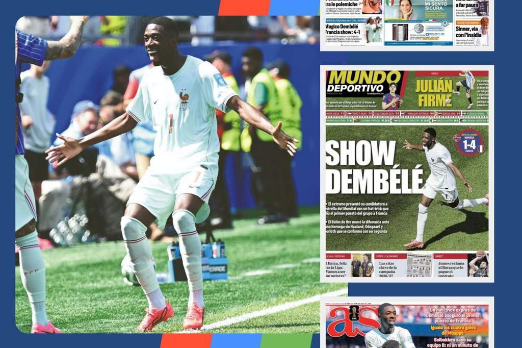 Pers Internasional Puji Hat-trick Ousmane Dembele di Piala Dunia