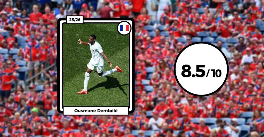 Rapor Pemain Prancis vs Norwegia: Dembele Bersinar, Upamecano Terpuruk